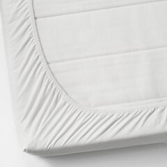 Kummiga voodilina 160x200 cm, valge Jersey hind ja info | Voodilinad | kaup24.ee