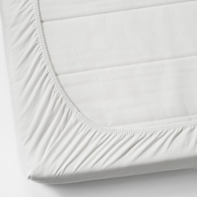 Kummiga voodilina 90x200 cm, valge Jersey hind ja info | Voodilinad | kaup24.ee