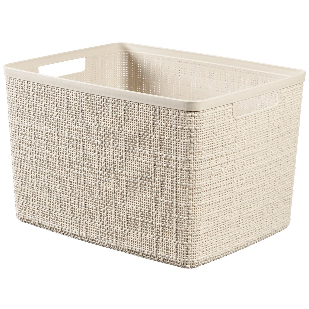 Korv Jute L 20L 36x28x23cm, kreemikat värvi hind ja info | Hoiukastid ja -korvid | kaup24.ee