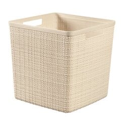 Kandiline korv Jute 17L 28x28x27cm, kreemikat värvi hind ja info | Hoiukastid ja -korvid | kaup24.ee