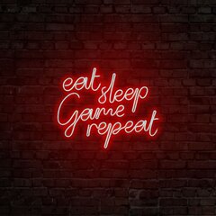 Настенный светильник eat sleep Game repeat цена и информация | Настенный светильник Конусы | kaup24.ee