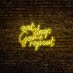 Настенный светильник eat sleep Game repeat цена и информация | Настенный светильник Конусы | kaup24.ee