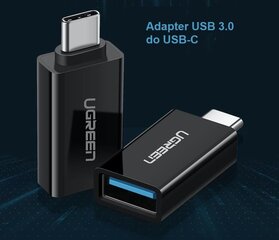 Переходник Ugreen US173 USB-A 3.0 на USB-C 3.1, белый цена и информация | Адаптер Aten Video Splitter 2 port 450MHz | kaup24.ee