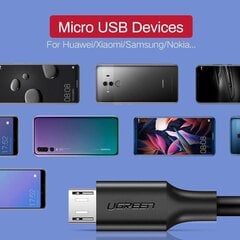 Ugreen 60142, Micro USB M/USB 3.0 M, 1,5 m цена и информация | Кабели и провода | kaup24.ee