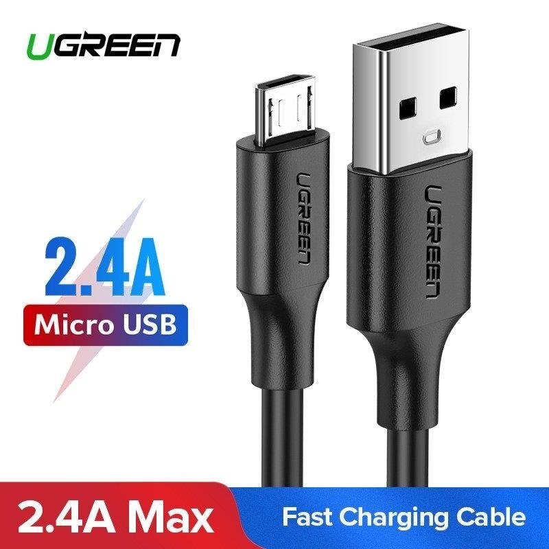 Ugreen US289 USB to Micro USB cable, QC 3.0, 2.4A, 1m, black hind ja info | Kaablid ja juhtmed | kaup24.ee