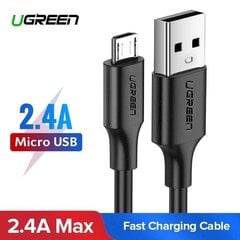 Kaabel Ugreen US289 USB - Micro USB, QC 3.0, 2.4A, 0.5m, must цена и информация | Кабели и провода | kaup24.ee