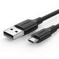 Kaabel Ugreen US289 USB - Micro USB, QC 3.0, 2.4A, 0.5m, must hind ja info | Kaablid ja juhtmed | kaup24.ee