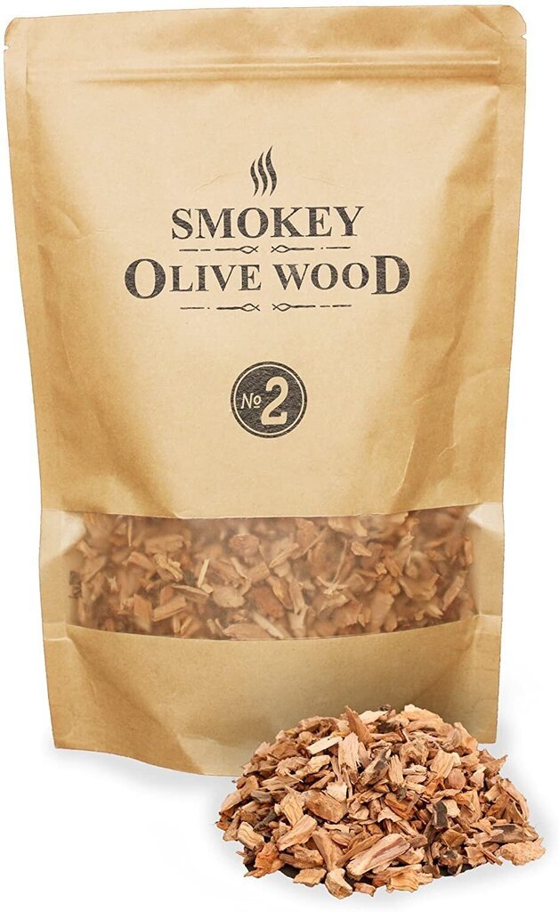 Oliivipuu hake suitsetamiseks, Smokey Olive Wood, mandel, № 2, 1,7 l hind ja info | Suitsuahjud, tarvikud | kaup24.ee