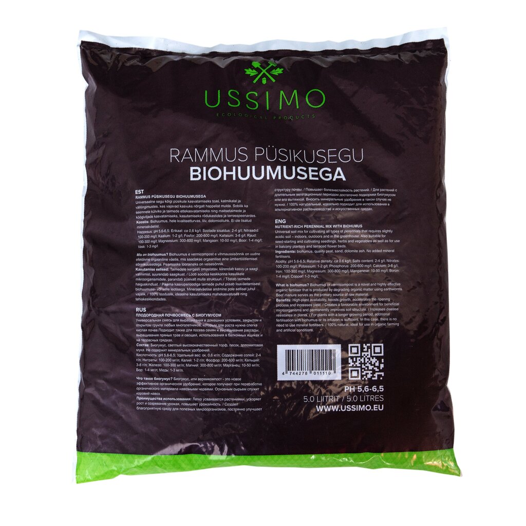 Rammus püsikusegu biohuumusega Ussimo hind ja info | Muld, turvas, kompost | kaup24.ee