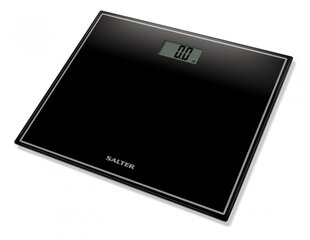 Salter 9207 BK3R Compact Glass Electronic Bathroom Scale - Black цена и информация | Весы (бытовые) | kaup24.ee