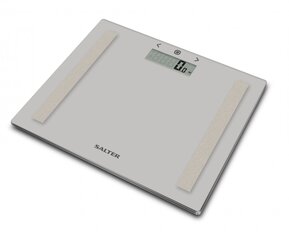 Salter 9113 GY3R Compact Glass Analyser Bathroom Scales - Grey цена и информация | Весы (бытовые) | kaup24.ee