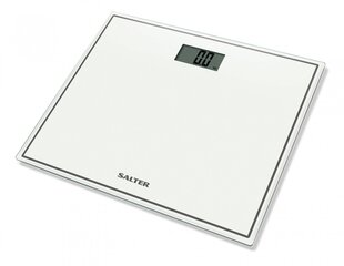 Salter 9207 WH3R Compact Glass Electronic Bathroom Scale - White цена и информация | Весы (бытовые) | kaup24.ee