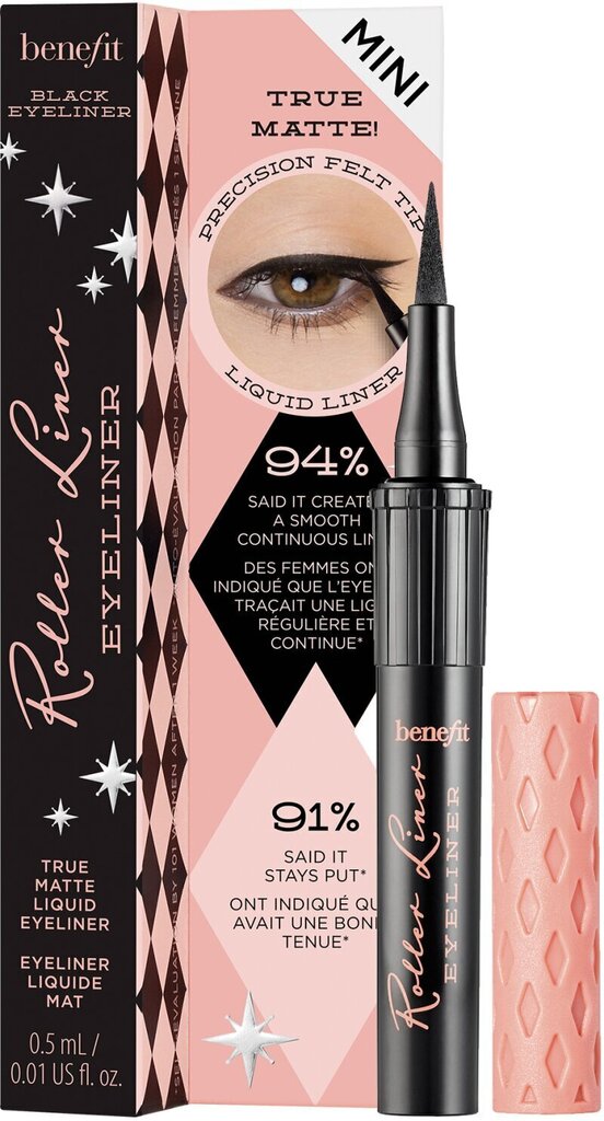 Silmalainer Benefit Roller Liner, 0,5 ml, Black цена и информация | Ripsmetušid, lauvärvid, silmapliiatsid, seerumid | kaup24.ee