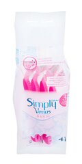 Одноразовая бритва Gillette Simply Venus 3 Basic, 3 шт. цена и информация | Косметика и средства для бритья | kaup24.ee