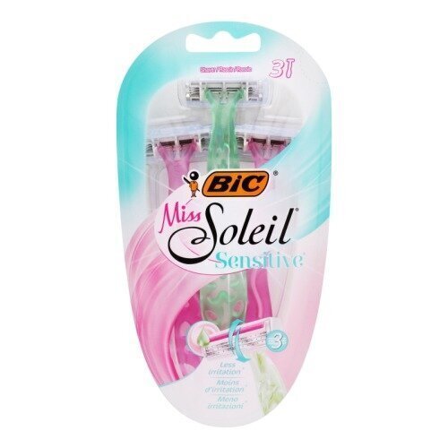 Ühekordsed raseerijad Bic Miss Soleil Sensitive 3 tk hind ja info | Raseerimisvahendid | kaup24.ee