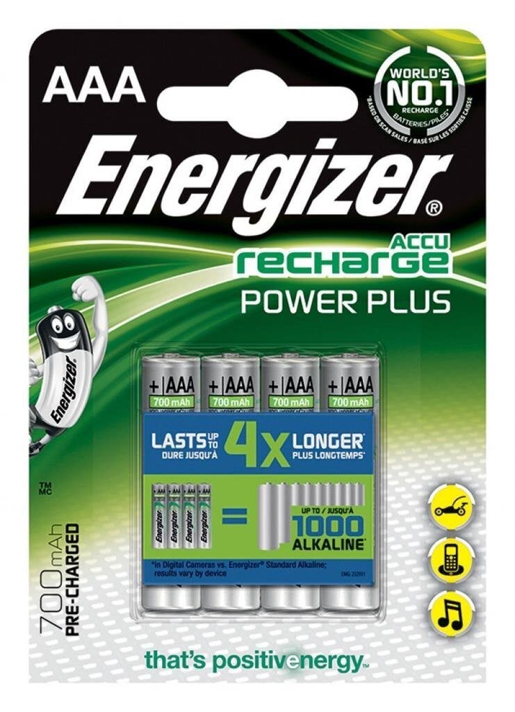 Energizer eellaadija HR03 laetavad patareid, 700mAh цена и информация | Patareid | kaup24.ee