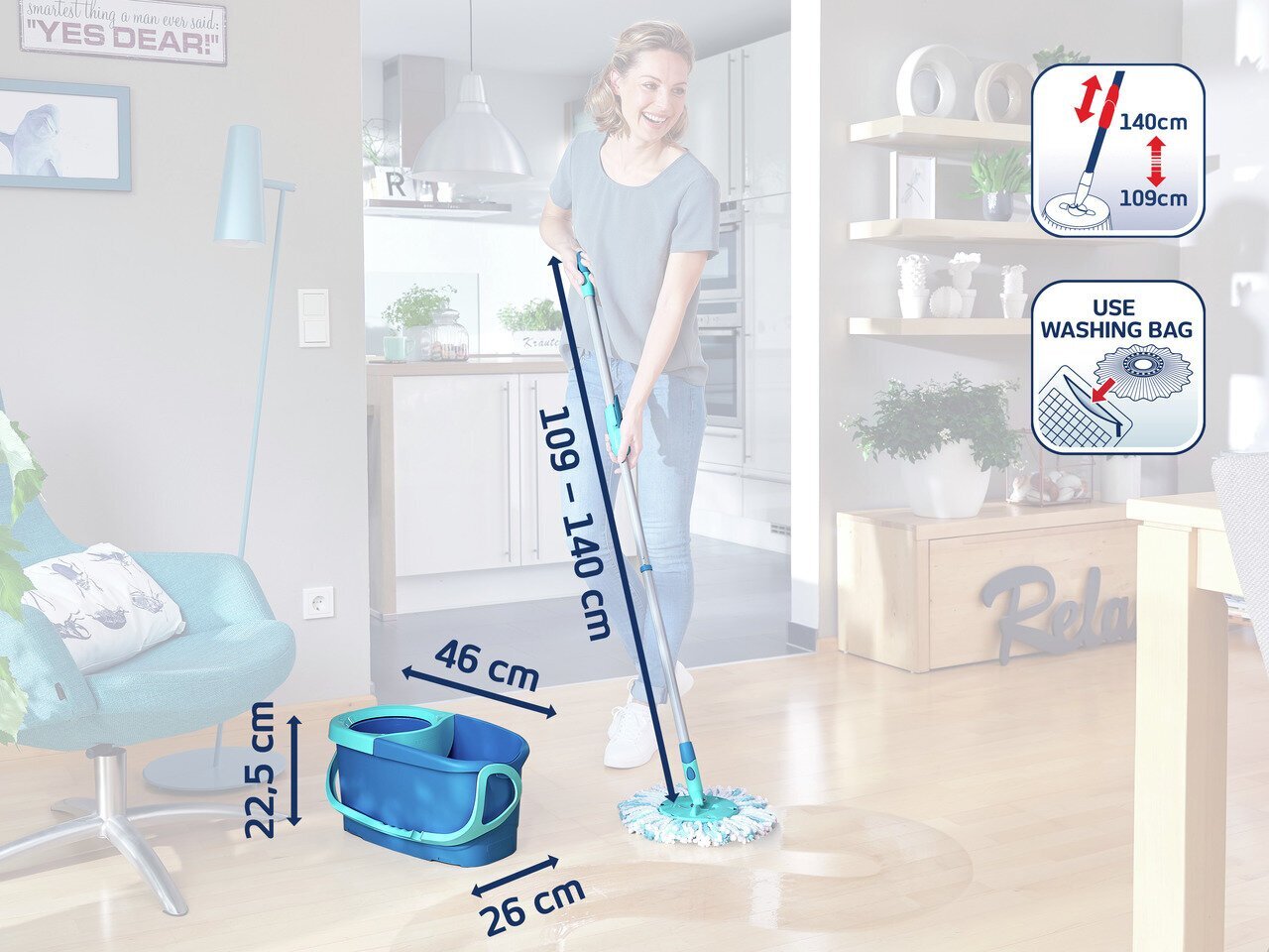 Põrandapesu komplekt Clean Twist Disc Mop Ergo Leifheit hind ja info | Puhastustarvikud | kaup24.ee