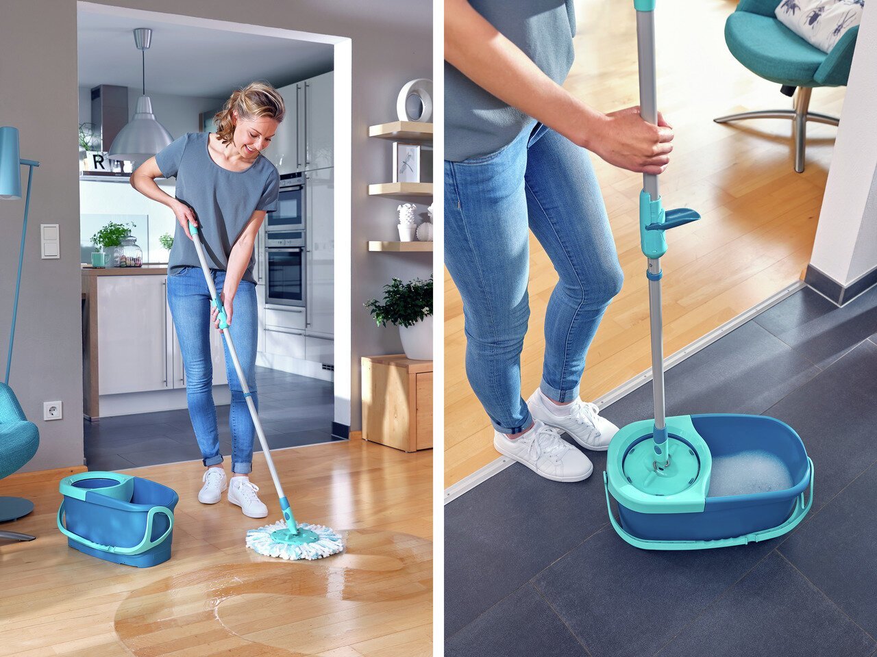 Põrandapesu komplekt Clean Twist Disc Mop Ergo Leifheit цена и информация | Puhastustarvikud | kaup24.ee