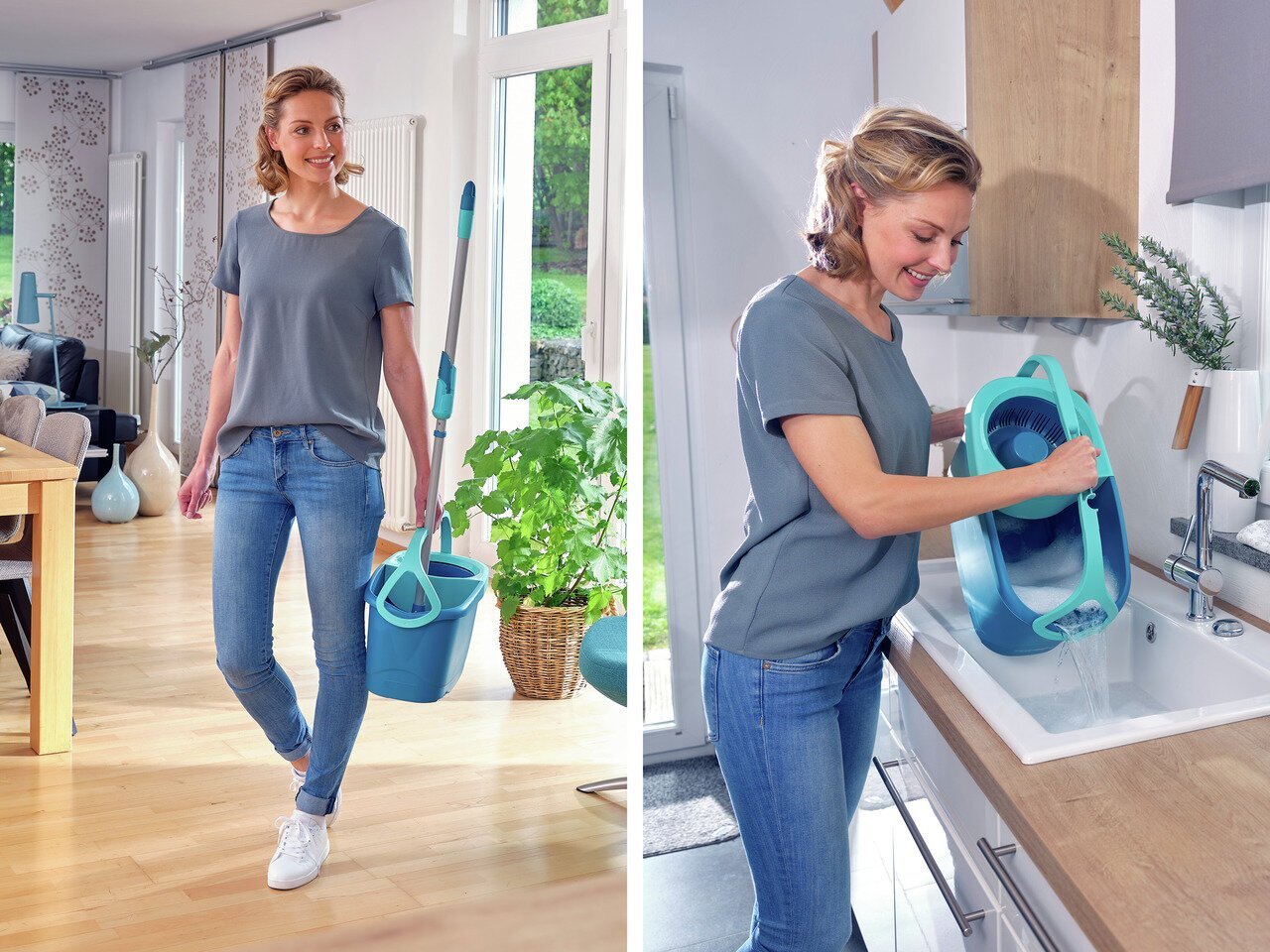 Põrandapesu komplekt Clean Twist Disc Mop Ergo Leifheit hind ja info | Puhastustarvikud | kaup24.ee