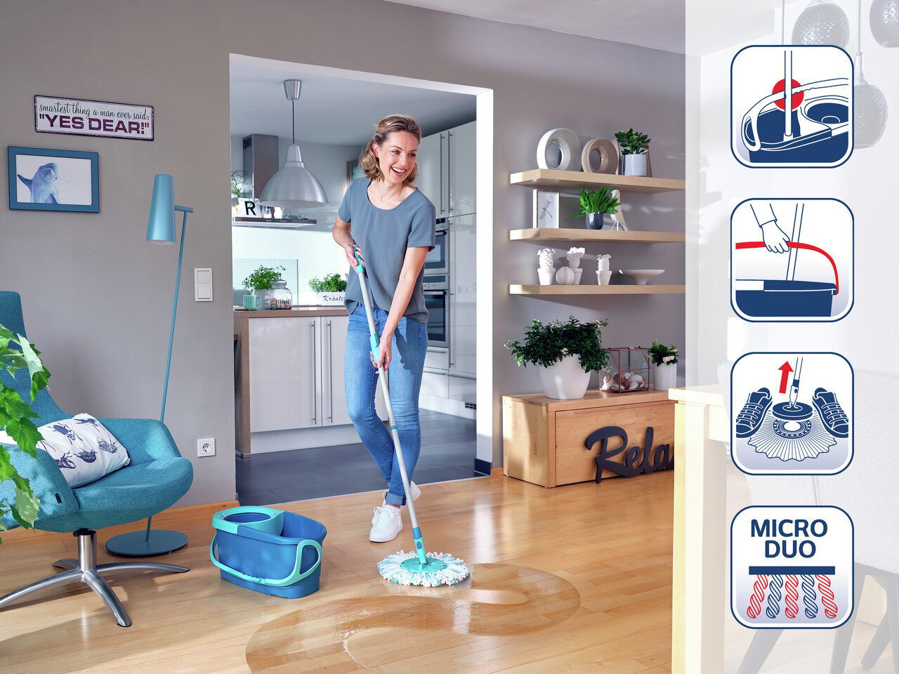 Põrandapesu komplekt Clean Twist Disc Mop Ergo Leifheit цена и информация | Puhastustarvikud | kaup24.ee