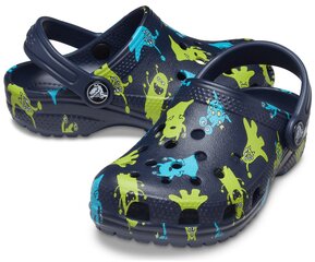 Crocs™ Classic Monster Print Clog T цена и информация | Детские резиновые сабо | kaup24.ee