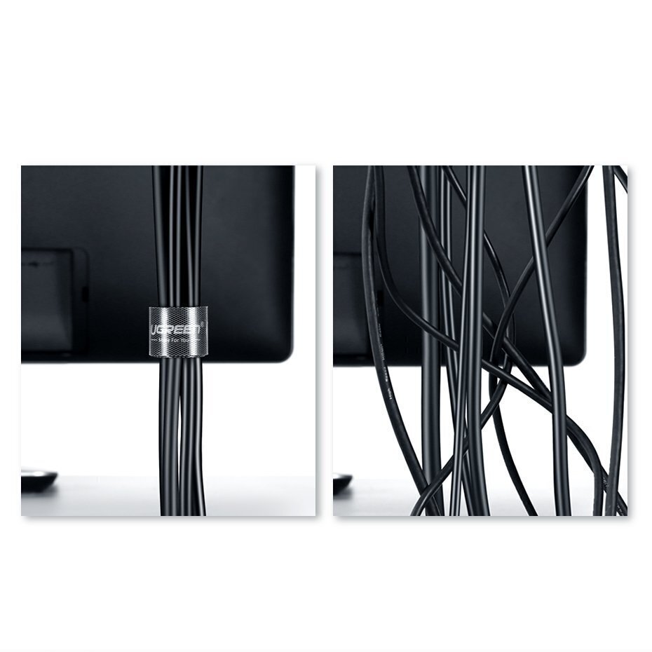 Juhtmehoidja Ugreen velcro straps, 5m, must (40356) hind ja info | Mobiiltelefonide kaablid | kaup24.ee