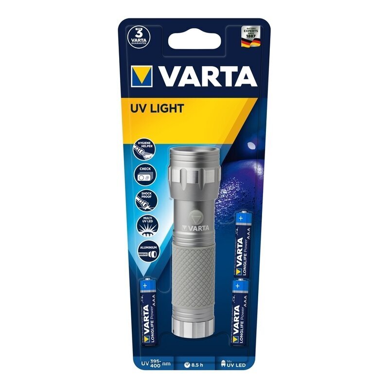 Taskulamp Varta UV LIGHT 3AAA hind ja info | Taskulambid, prožektorid | kaup24.ee