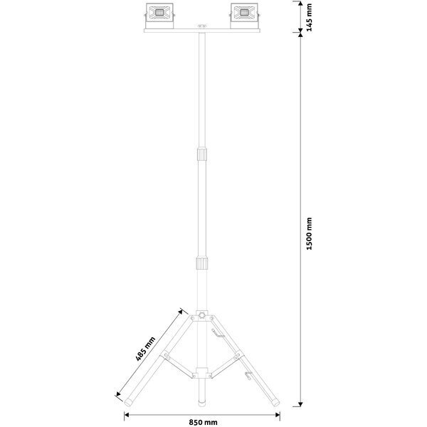 Põranda LED prožektor Avide 2x20W 4K 3200lm hind ja info | Taskulambid, prožektorid | kaup24.ee