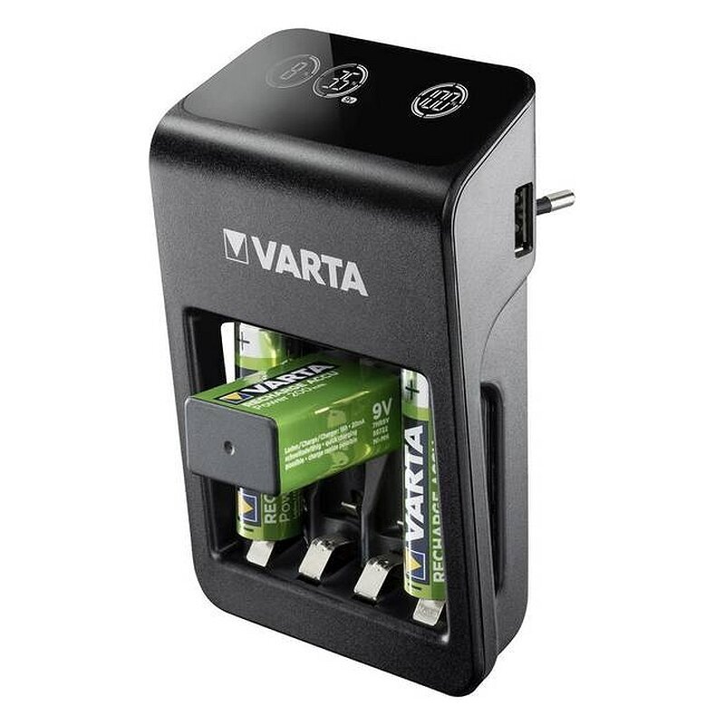 Universaalne laadija Varta LCD Plug-Plus 4 AA 2100 mach 4 kanalit PP3 57687 hind ja info | Akulaadijad | kaup24.ee