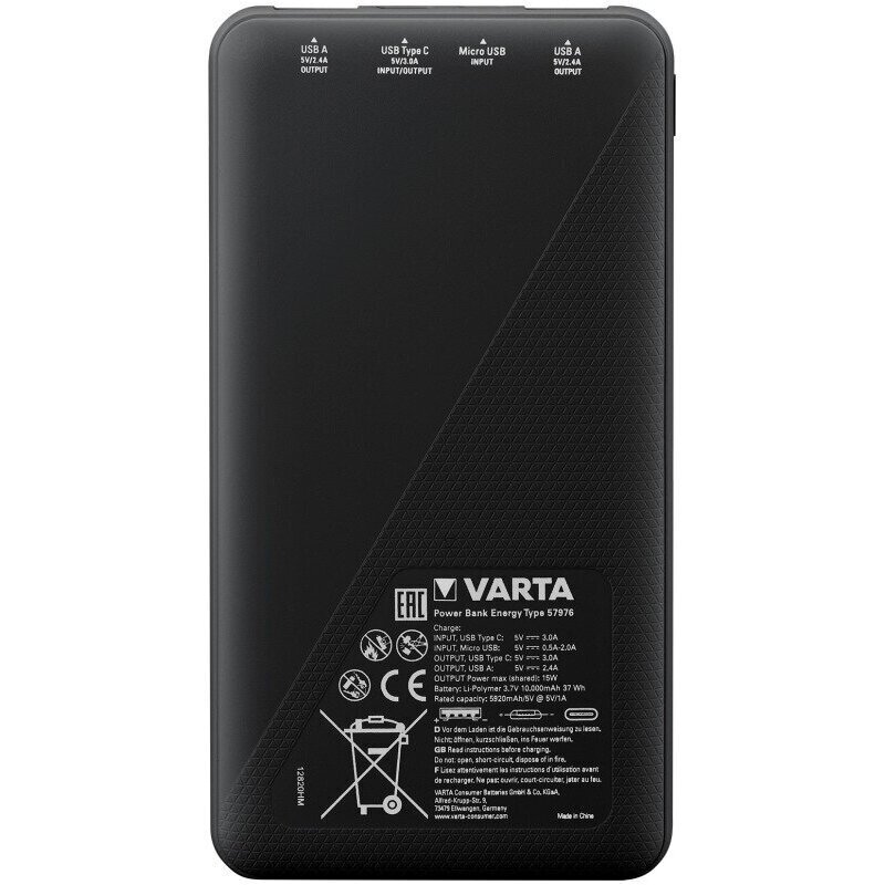 Akupank Varta Energy 10000mAh hind ja info | Akupangad | kaup24.ee