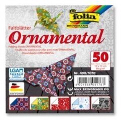 Origami Folia Ornament 10х10 / 50 lehte hind ja info | Vihikud, märkmikud ja paberikaubad | kaup24.ee