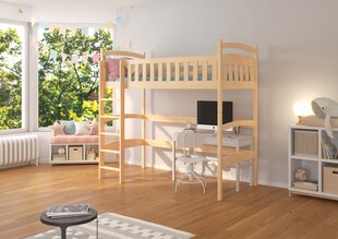 Кровать двухъярусная Adrk Furniture Miago 80x180 см, светло-коричневая цена и информация | Детские кровати | kaup24.ee