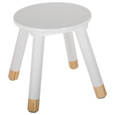 Laste taburet, 24 x 27 cm, valge цена и информация | Laste lauad ja toolid | kaup24.ee