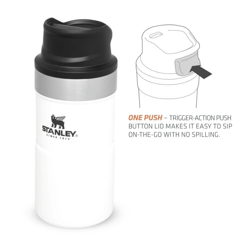 Termoskruus The Trigger-Action Travel Mug Classic 0.25 l, valge hind ja info | Termosed, termostassid | kaup24.ee