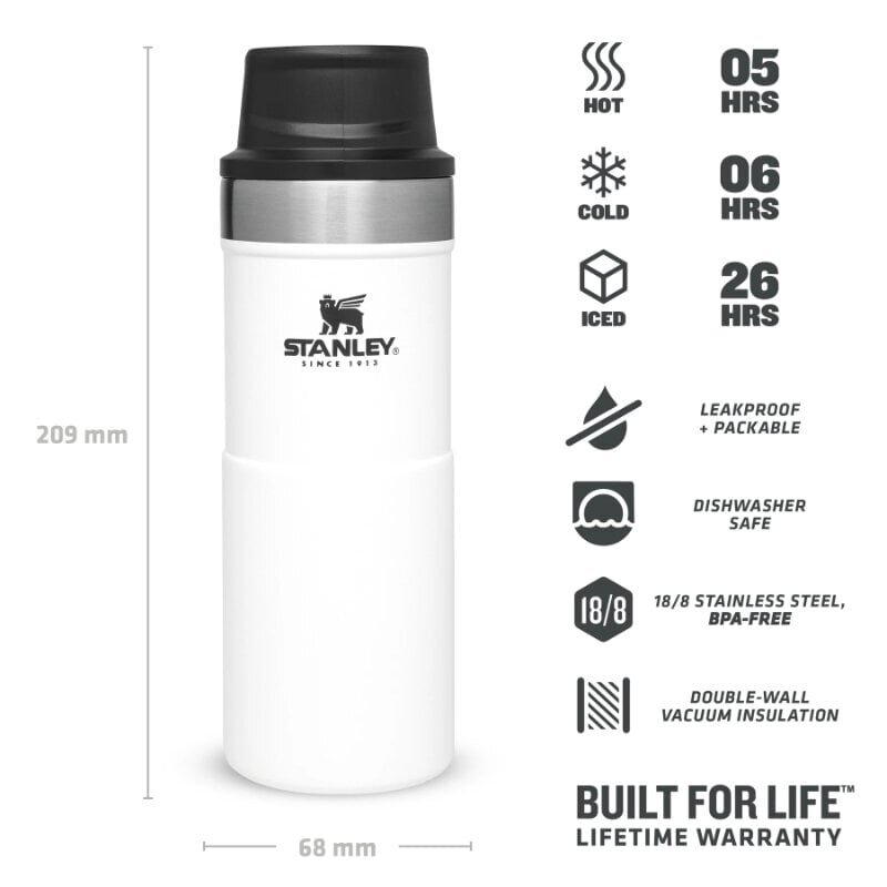 Termoskruus The Trigger-Action Travel Mug Classic 0.35 l, valge цена и информация | Termosed, termostassid | kaup24.ee