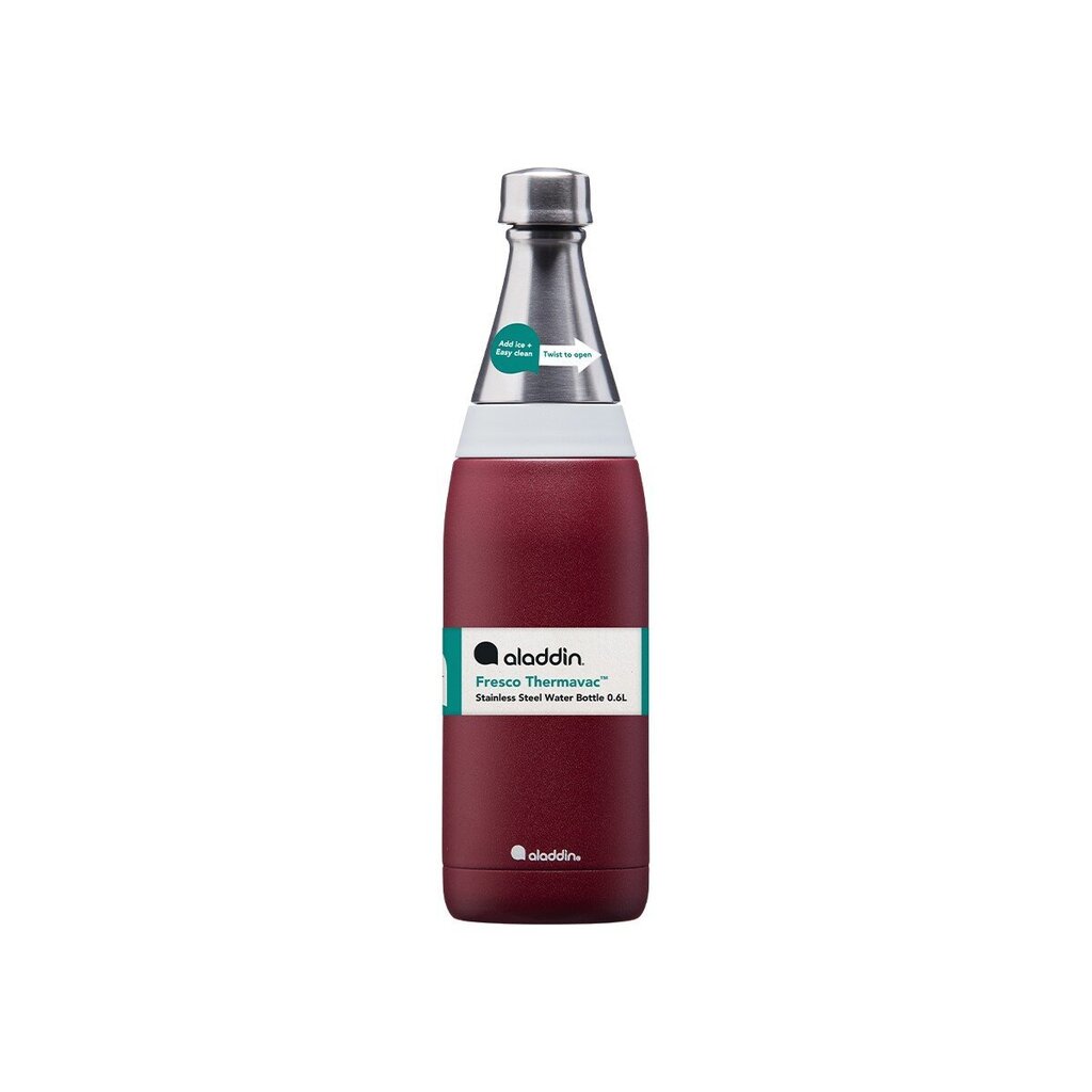 Termospudel Fresco Thermavac Water Bottle 0,6l, Burgundia punane цена и информация | Joogipudelid | kaup24.ee