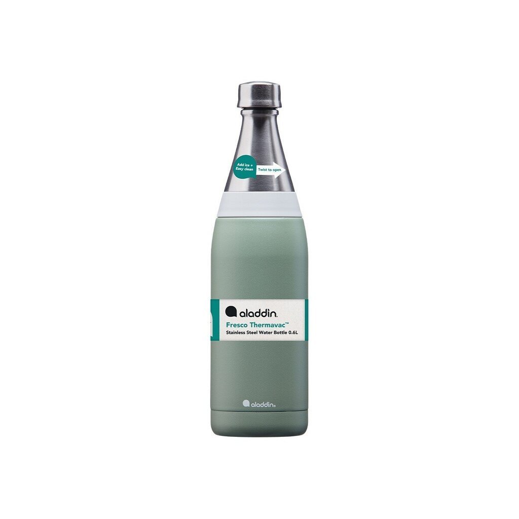 Termospudel Fresco Thermavac Water Bottle 0,6l, hallikas-roheline hind ja info | Joogipudelid | kaup24.ee