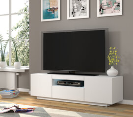 ТВ столик RTV Aura 150 со светодиодным освещением, белый цена и информация | Тумбы под телевизор | kaup24.ee