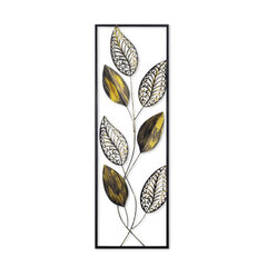 Metallist seinadekoratsioon Metal Art Leaf, 90x32x5 cm цена и информация | Детали интерьера | kaup24.ee