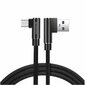 Swissten L Type Textile Universal Quick Charge 3.1 USB to micro USB Data and Charging Cable 1.2m Black hind ja info | Mobiiltelefonide kaablid | kaup24.ee