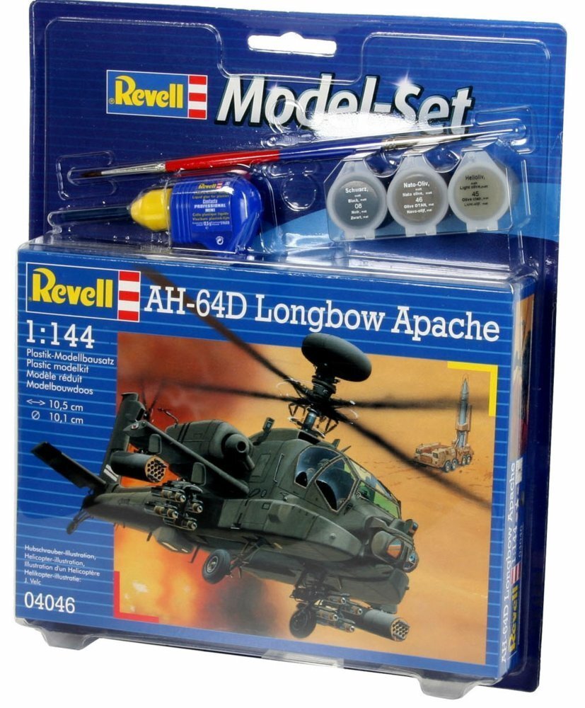 Revell mudelikomplekt AH-64D Longbow Apache 1:144 цена и информация | Poiste mänguasjad | kaup24.ee