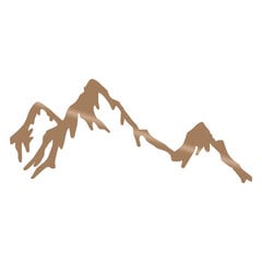 Металлическая декорация на стену Mountain Copper, 70x30 см цена и информация | Детали интерьера | kaup24.ee