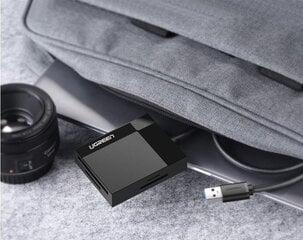 Ugreen CR125 USB 3.0 kaardilugeja, 1 m, must цена и информация | Адаптеры и USB-hub | kaup24.ee