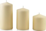 Küünal Classic Candles Cream, 14 cm