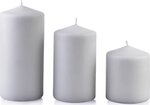 Küünal Classic Candles Grey M, 14 cm