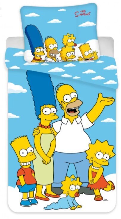 Laste voodipesukomplekt The Simpsons, 140x200, 2-osaline hind ja info | Beebide ja laste voodipesu | kaup24.ee