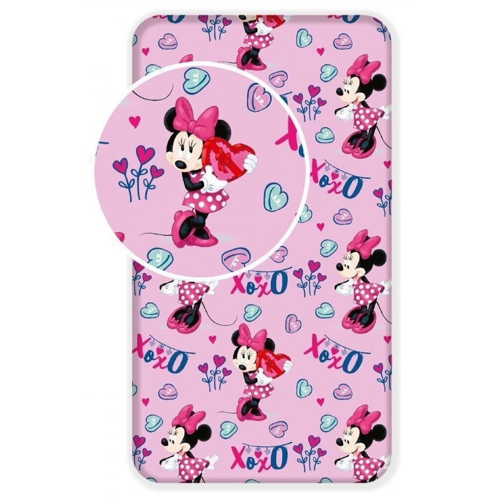 Voodilina kummiga Minnie Mouse, 90 x 200 cm hind ja info | Voodilinad | kaup24.ee