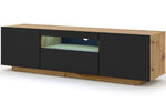 ТВ столик RTV Aura 150 со светодиодным освещением, коричневый/черный