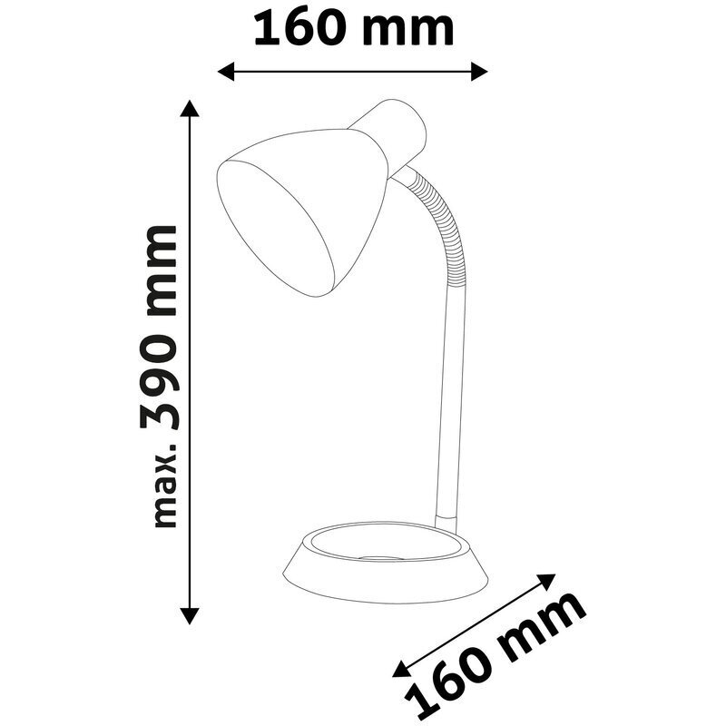 AVIDE O-Base E27 laualamp, must hind ja info | Laualambid | kaup24.ee