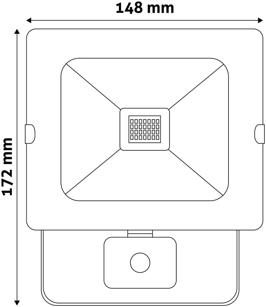 LED SMD prožektor Avide 1x20 W liikumisanduriga hind ja info | Aia- ja õuevalgustid | kaup24.ee